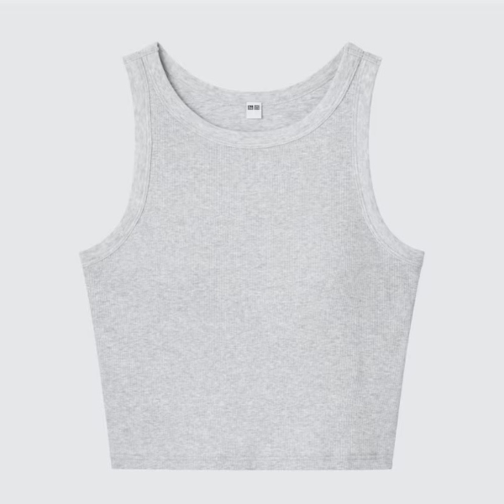 Uniqlo Ribbed Cropped Sleeveless Bra Top